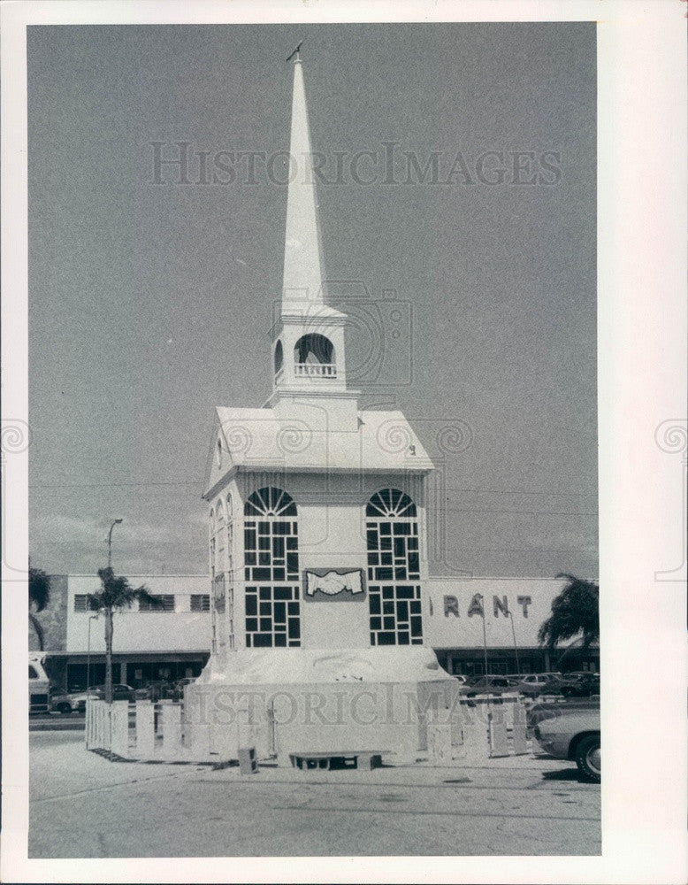 1973 St Petersburg, Florida Central Plaza Christmas Chapel Press Photo - Historic Images