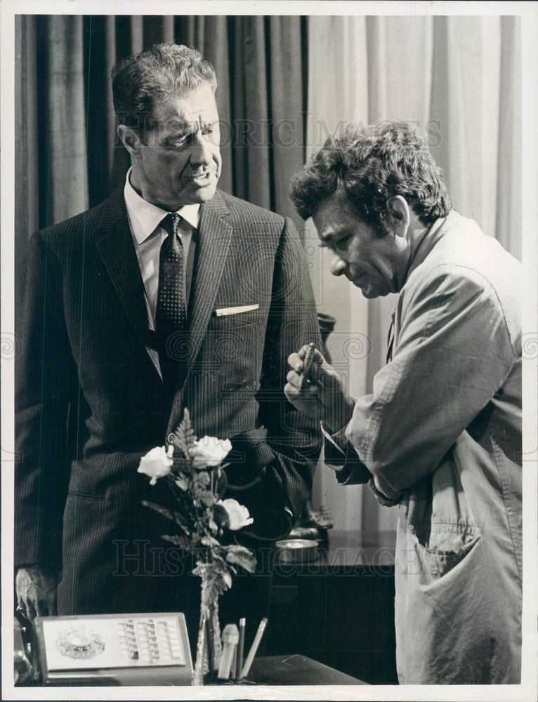 1972 Hollywood Actors Don Ameche &amp; Peter Falk Press Photo - Historic Images