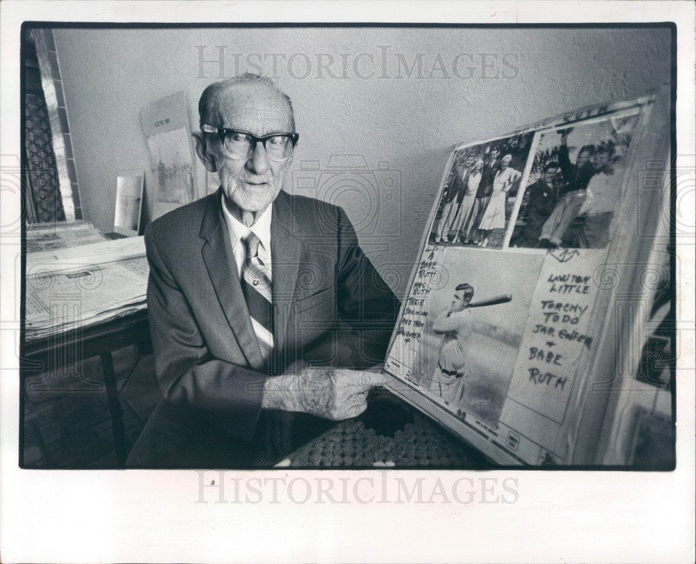 1984 St. Petersburg, Florida Historian Luther Atkins &amp; Scrapbook Press Photo - Historic Images