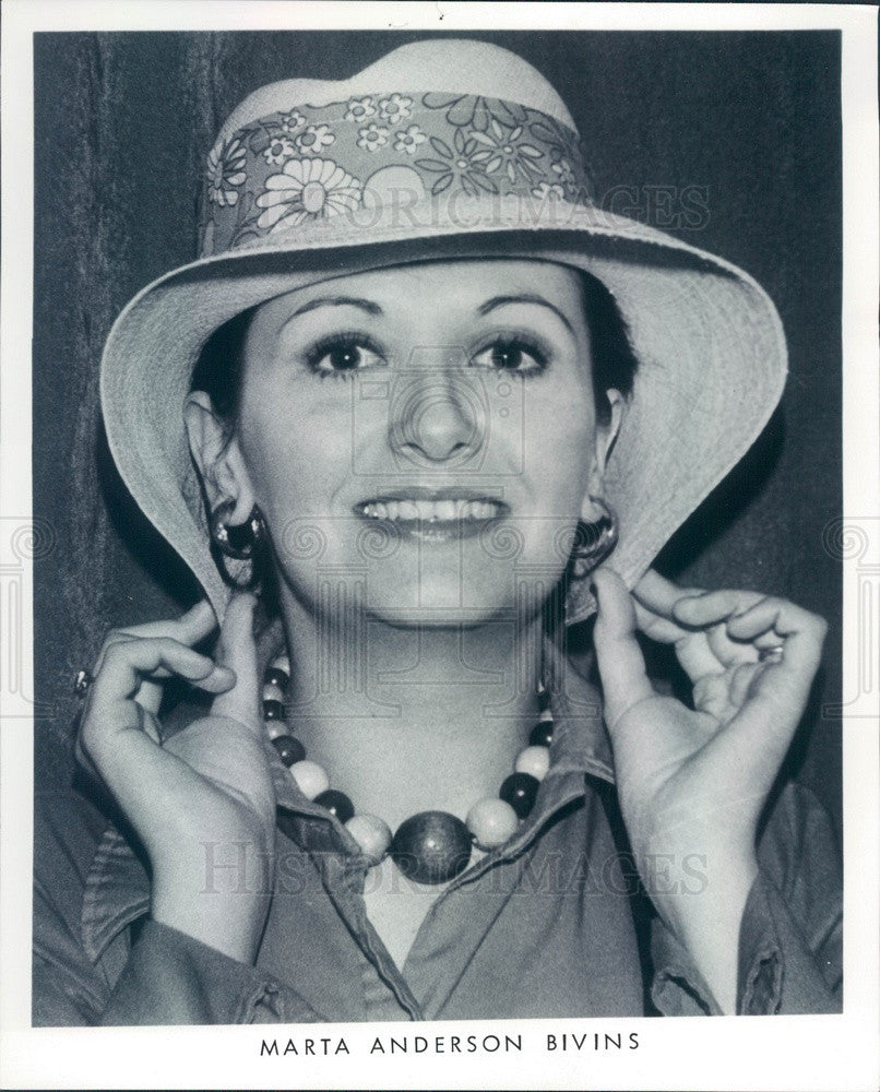 1975 Chicago, IL Mini-Play Actor &amp; Singer Marta Anderson Bivins Press Photo - Historic Images