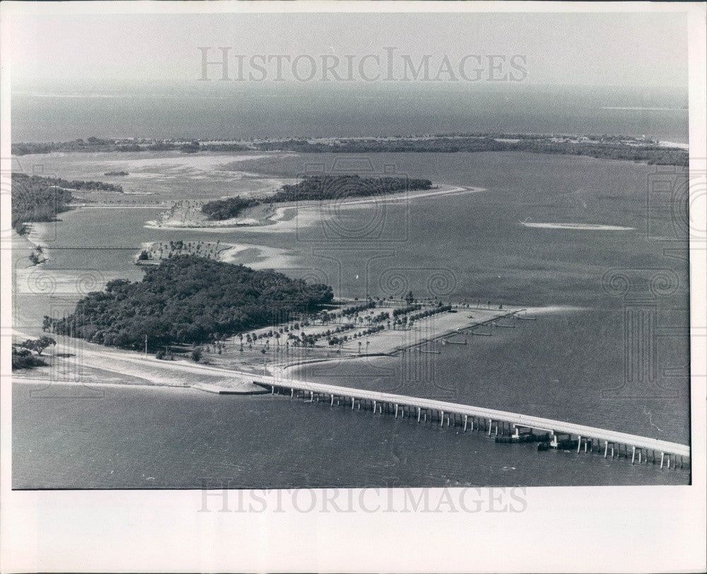 1967 Pinellas County, Florida Fort De Soto Park Aerial View Press Photo - Historic Images