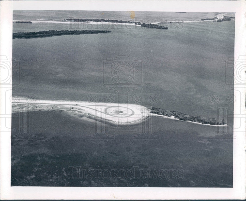 1966 Pinellas County, Florida Fort De Soto Park Aerial View Press Photo - Historic Images