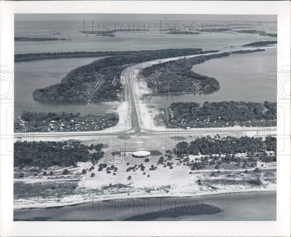 1966 Pinellas County, Florida Fort De Soto Park Aerial View Press Photo - Historic Images