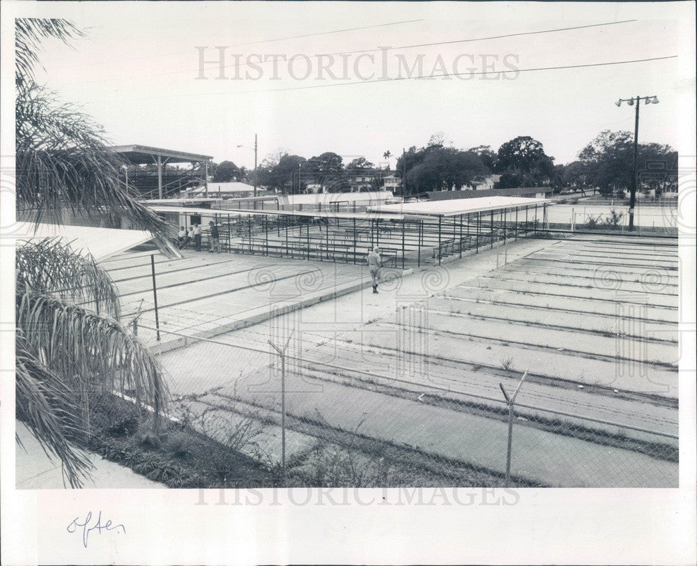 1980 St Petersburg, Florida Bartlett Park Shuffleboard Courts Press Photo - Historic Images