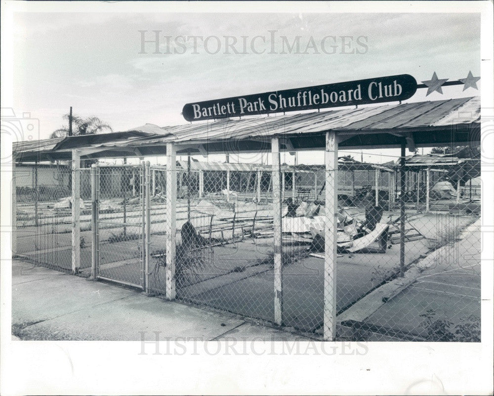 1979 St Petersburg, Florida Bartlett Park Windstorm Damage Press Photo - Historic Images