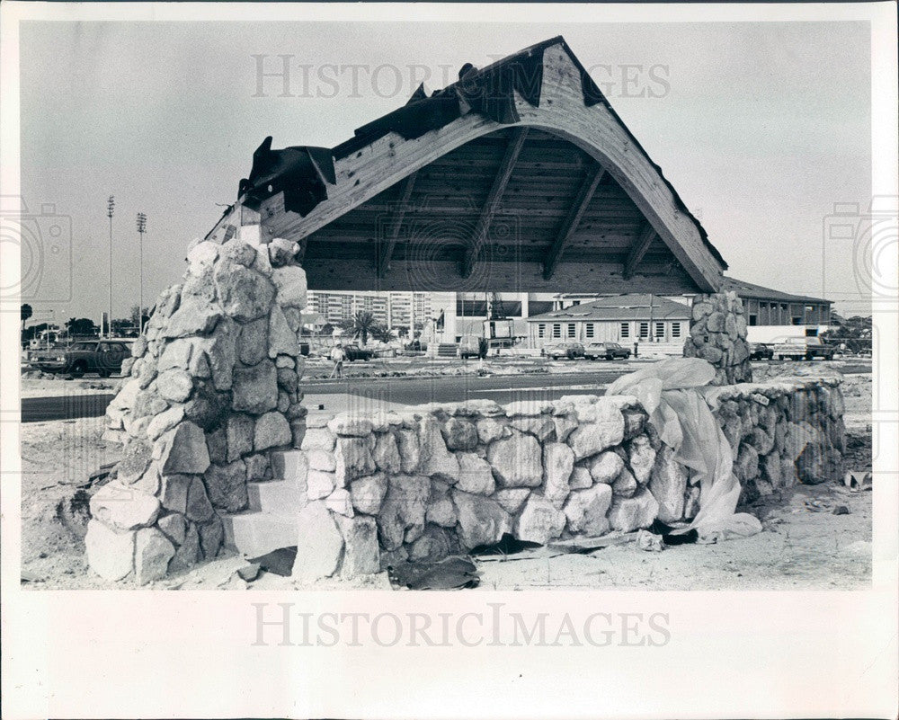 1977 St Petersburg, FL Bicentennial Park Stone Amphitheatre Stage Press Photo - Historic Images