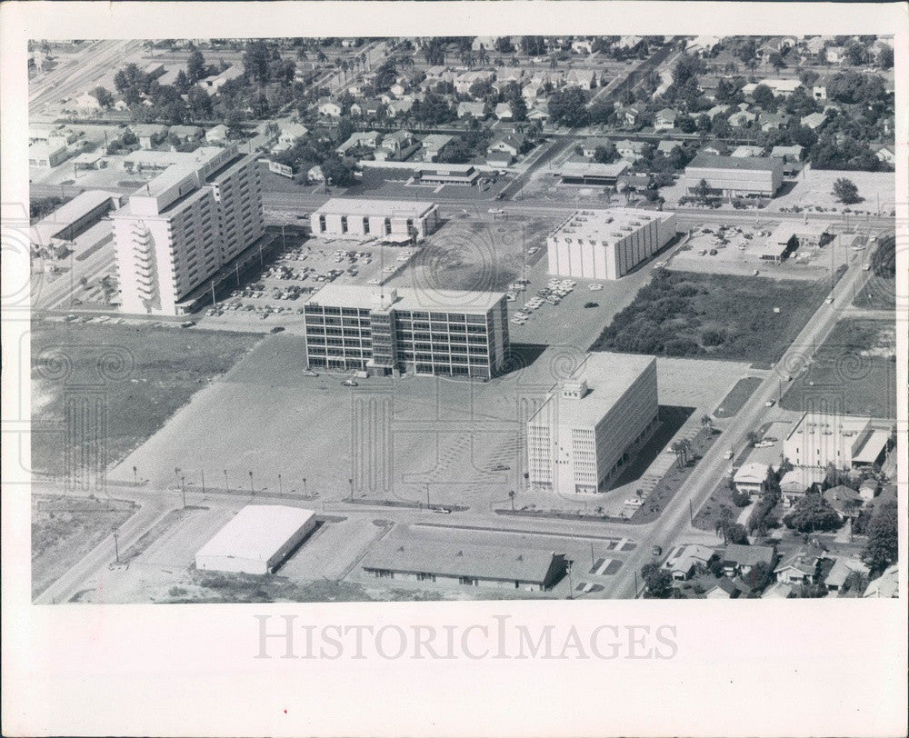 1967 St Petersburg, FL Aerial View, 3rd & 5th Ave N, 31st & 33rd St Press Photo - Historic Images