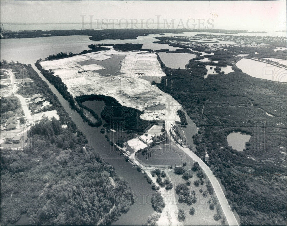 1983 St Petersburg, Florida Aerial View, Caya Costa, Riviera Bay Press Photo - Historic Images