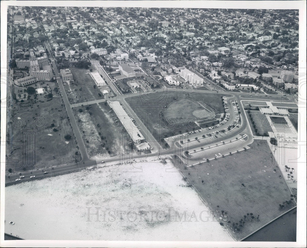 1967 St Petersburg, Florida Aerial View, Downtown Press Photo - Historic Images