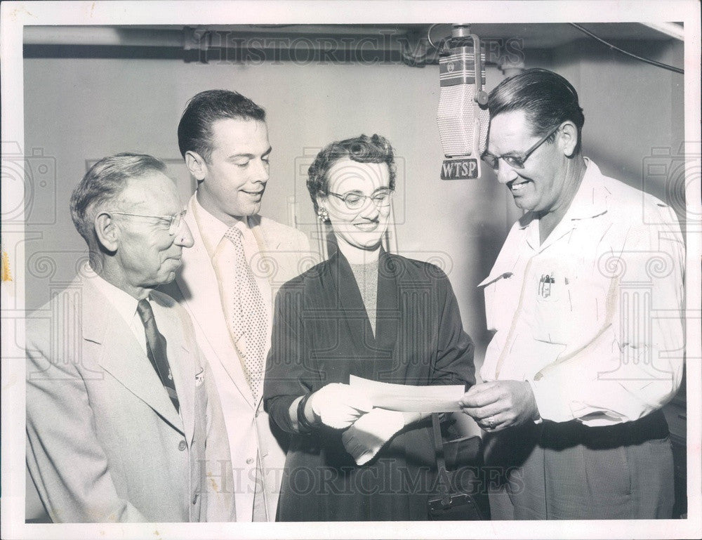 1955 St Petersburg, FL WTSP Radio Station Announcer Warren Johnson Press Photo - Historic Images