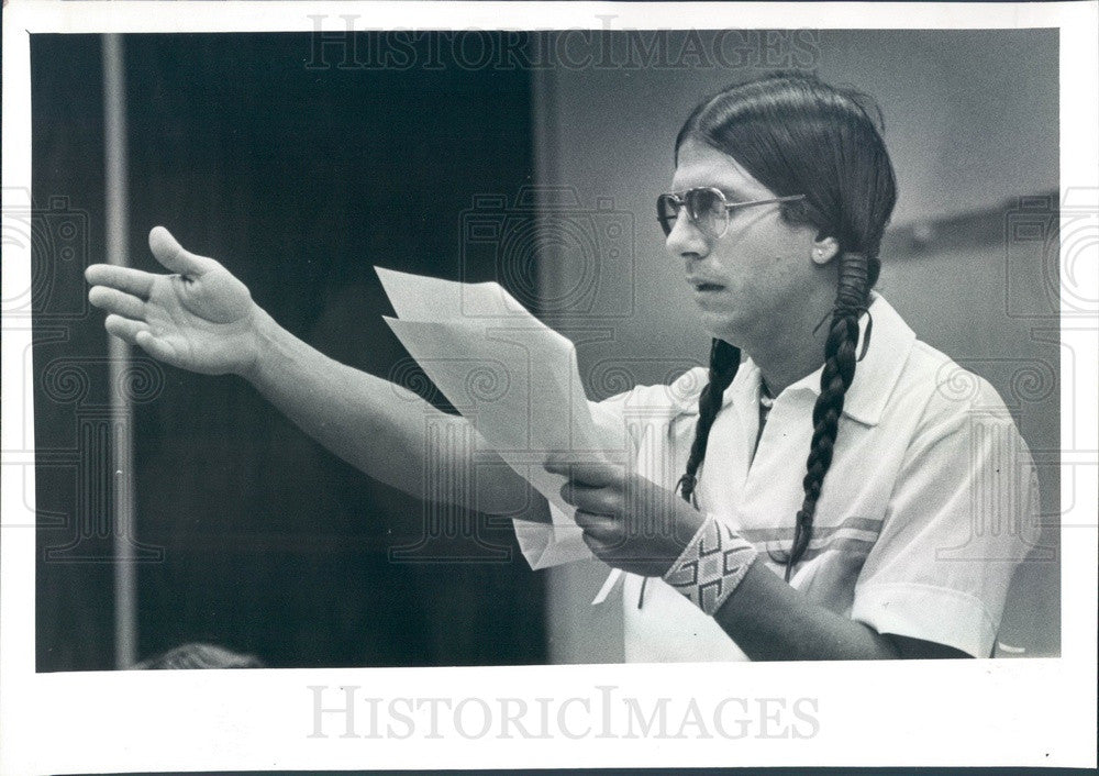 1979 Clearwater, Florida Poet White Deer Press Photo - Historic Images