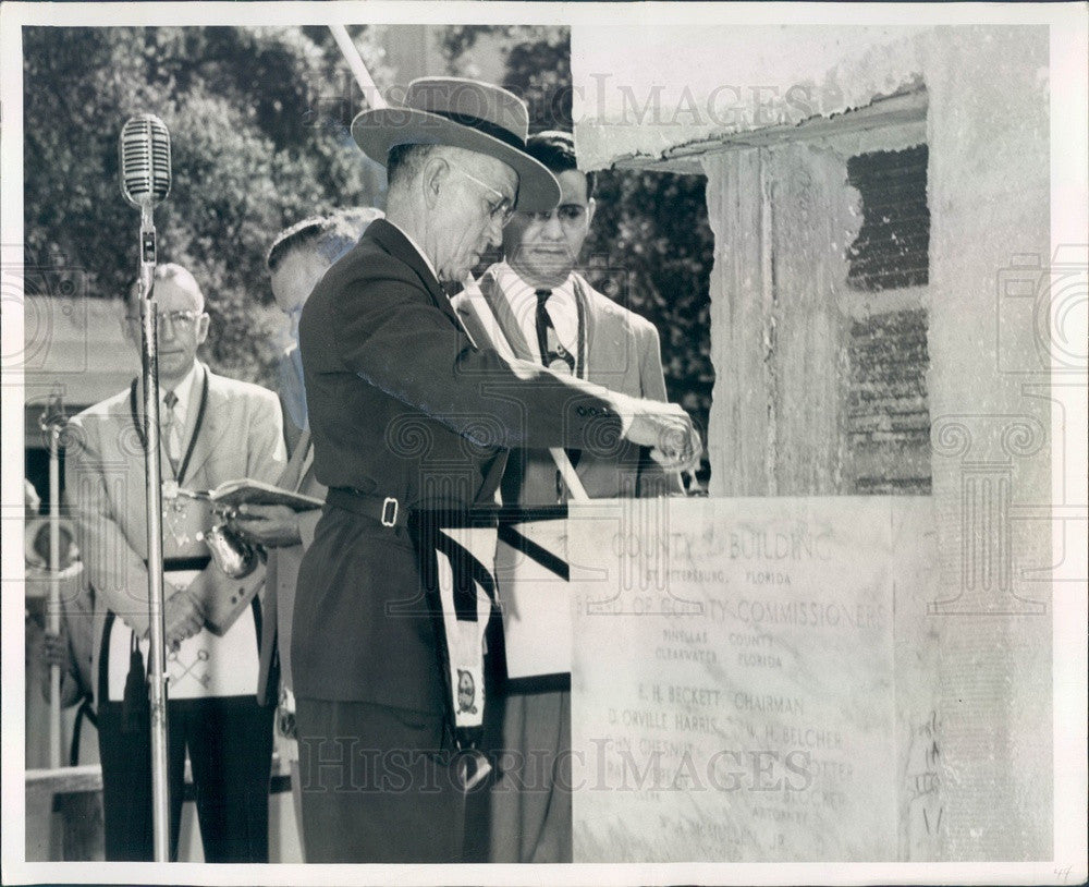 1950 St Petersburg, Florida County Building Dedication Press Photo - Historic Images