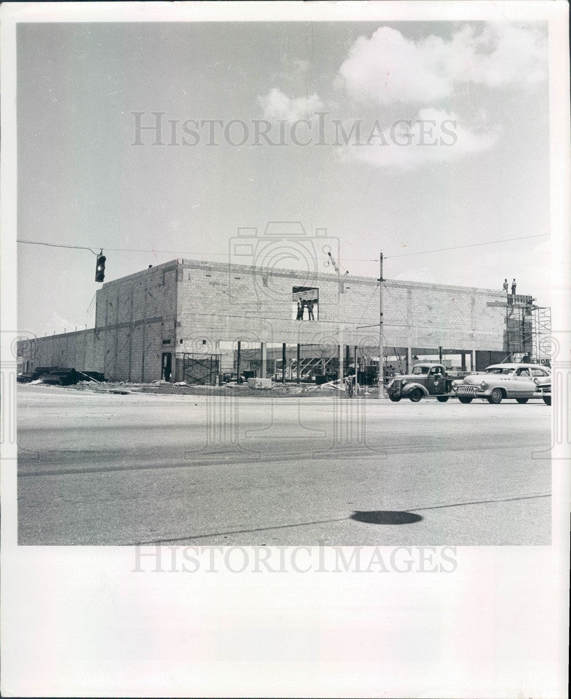 1957 St Petersburg, Florida Central Plaza, North Plaza Construction Press Photo - Historic Images