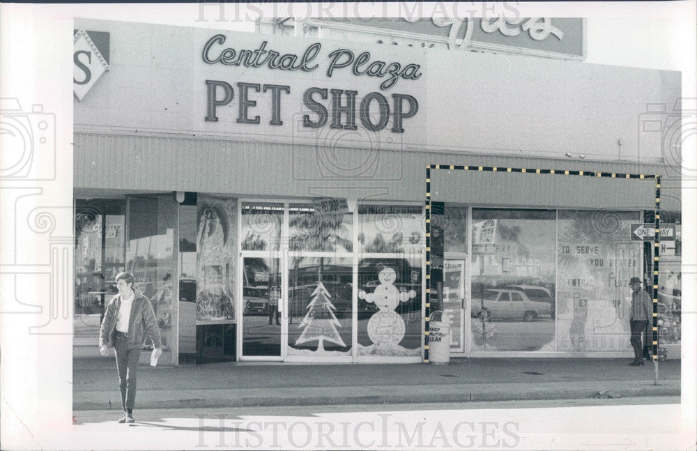 1969 St Petersburg, Florida Central Plaza Pet Shop Press Photo - Historic Images