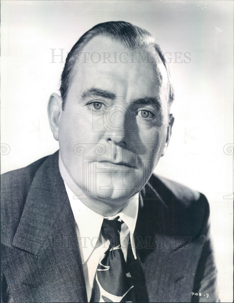 Undated American Hollywood Actor Pat O'Brien Press Photo - Historic Images