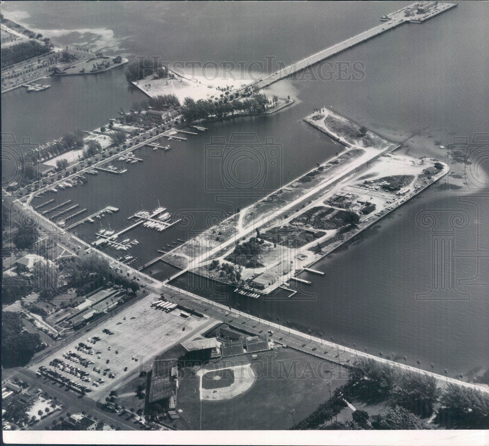 1958 St Petersburg, Florida Waterfront Aerial View Press Photo - Historic Images