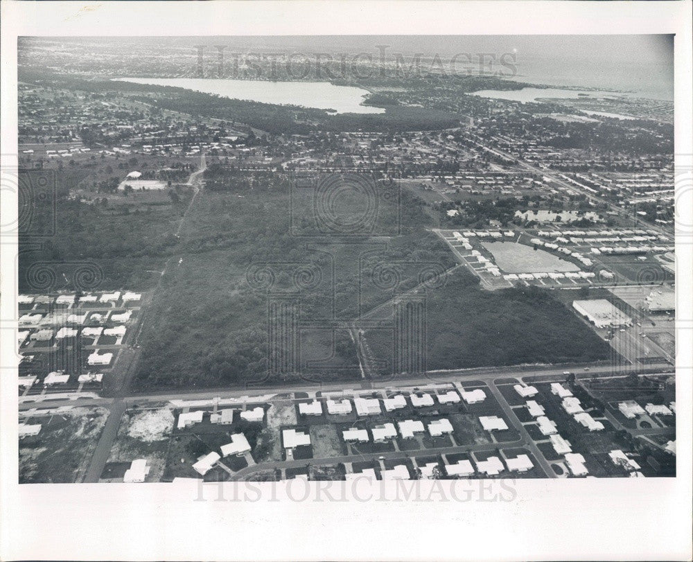 1965 St Petersburg, Florida South Side Aerial View, 58th to 62nd Ave Press Photo - Historic Images