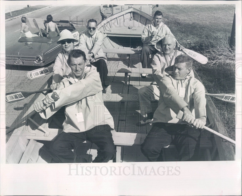 1961 St Petersburg, Florida Councilmen Row Down Central Ave Press Photo - Historic Images