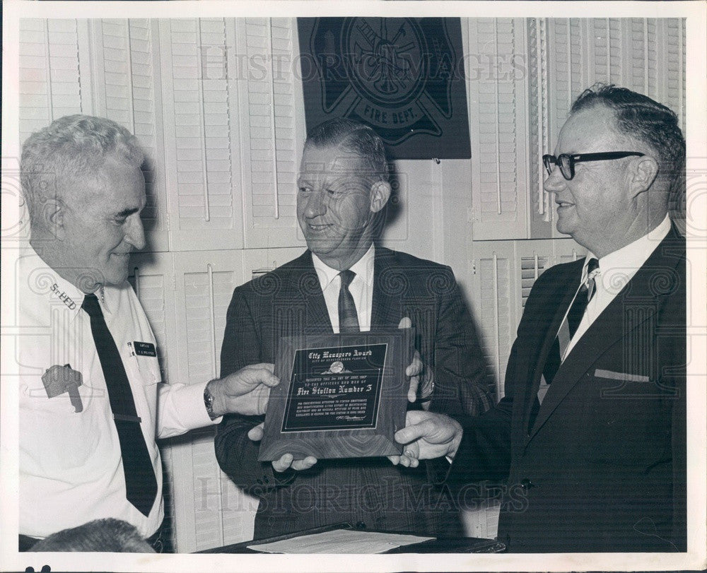 1967 St Petersburg, Florida Fire Chief Zelmar Greenway Press Photo - Historic Images