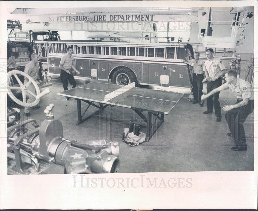 1966 St Petersburg, Florida Firefighters Press Photo - Historic Images