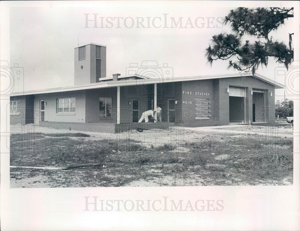 1965 St Petersburg, Florida Fire Station No 10, 28th St &amp; 30th Ave N Press Photo - Historic Images