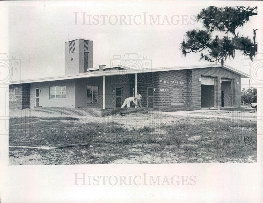 1965 St Petersburg, Florida Fire Station No 10, 28th St & 30th Ave N Press Photo - Historic Images