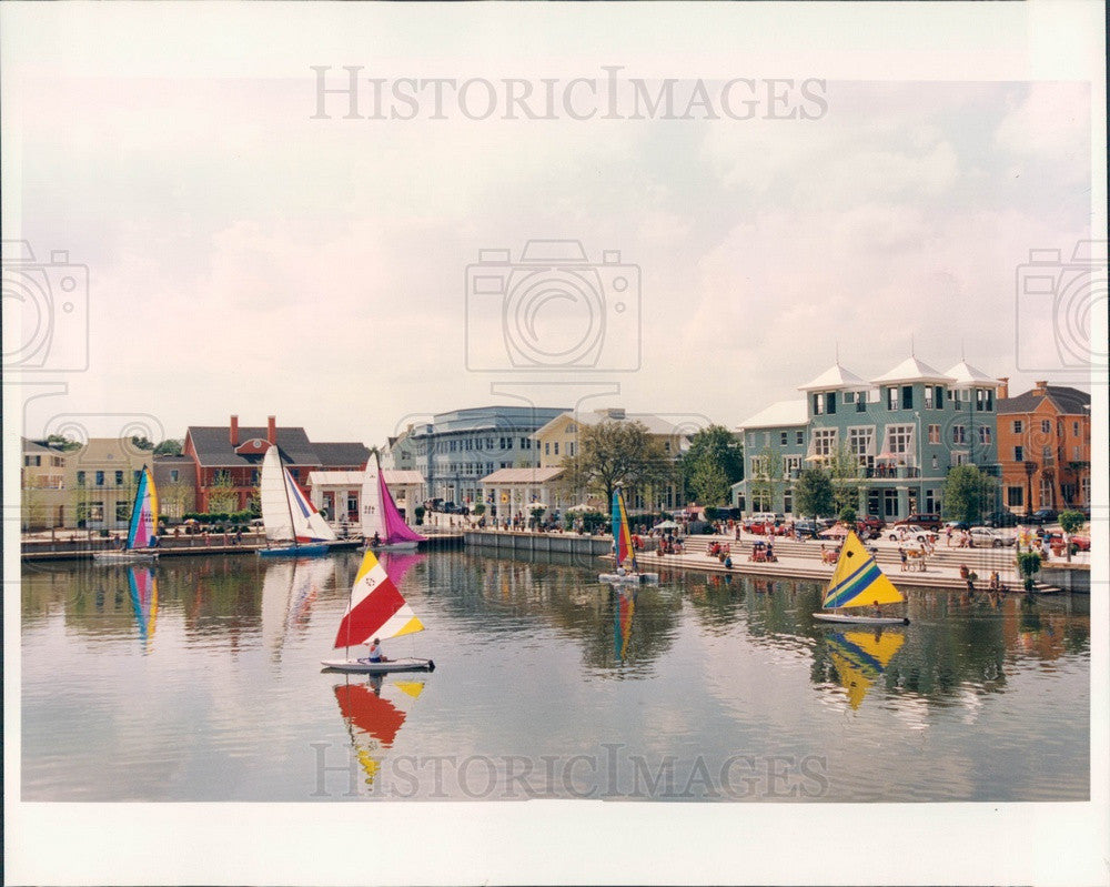 1996 Orlando, FL Walt Disney World Celebration's Lakefront Downtown Press Photo - Historic Images