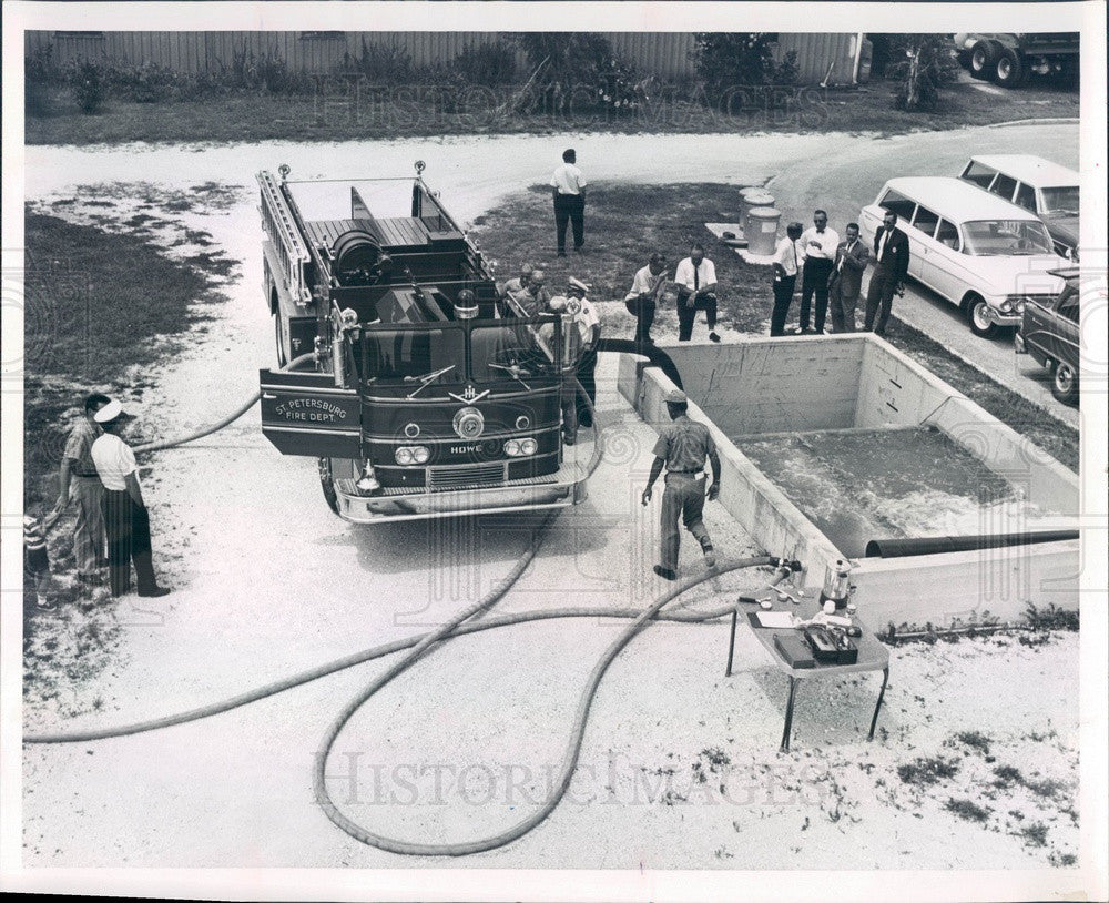 Undated St Petersburg, Florida Fire Dept Pumper Truck Press Photo - Historic Images