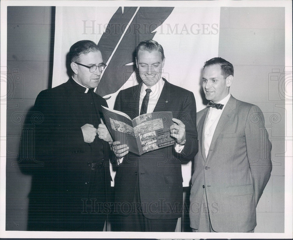1959 Boston College Economics Dept Chairman Rev Robert McEwen Press Photo - Historic Images