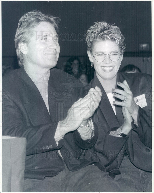 1989 Actress Kelly McGillis & Husband Fred Tillman Press Photo - Historic Images