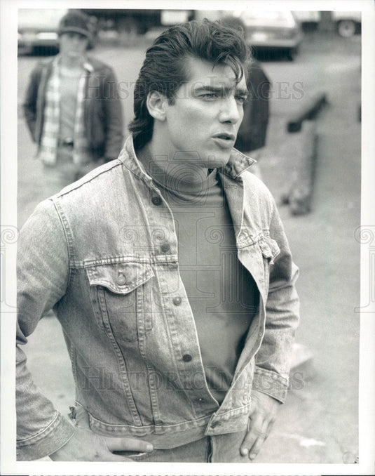 1989 Actor Ken Wahl on TV Show Wiseguy Press Photo - Historic Images