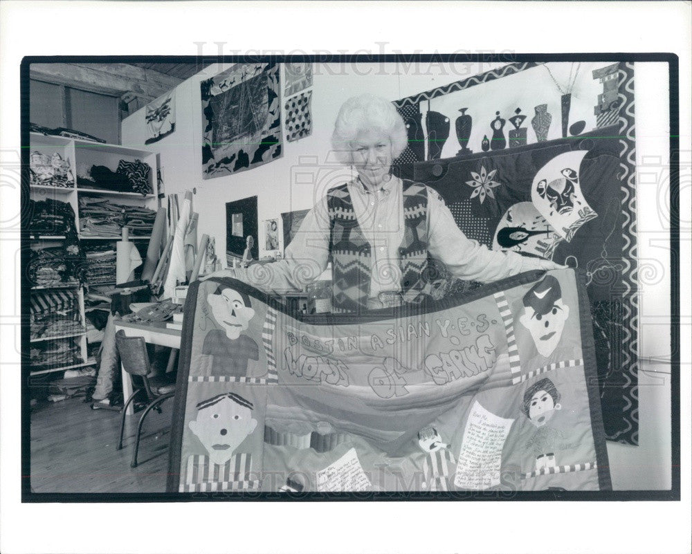 1995 Quilt Artist Clara Wainwright Press Photo - Historic Images