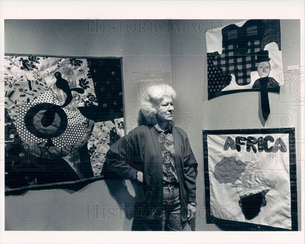 1992 Quilt Artist Clara Wainwright Press Photo - Historic Images