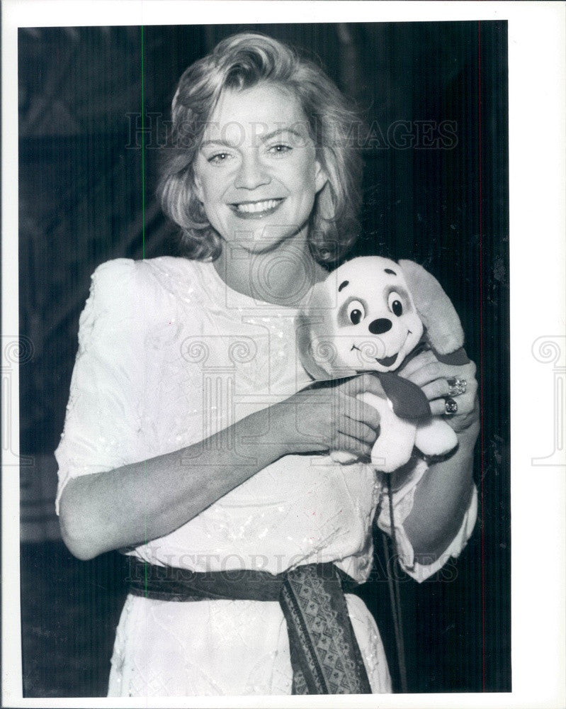 1989 Swedish Countess Christinia Wachtmeister & Intl Mascot Chloe Press Photo - Historic Images