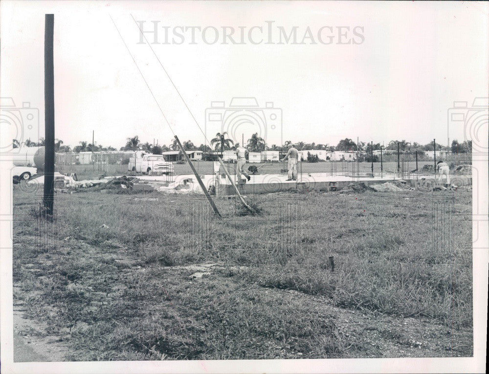 1964 Bradenton, FL Trailer Estates Fire District Station Foundation Press Photo - Historic Images