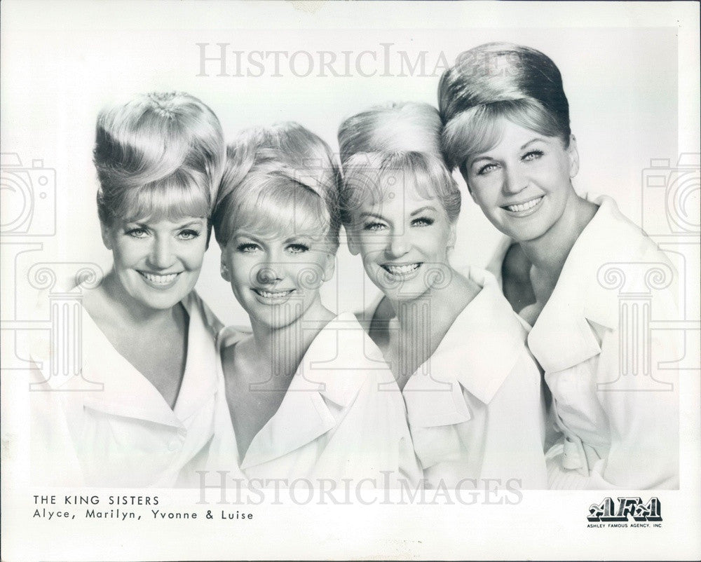 Undated American Big Band Vocal Quartet The King Sisters Press Photo - Historic Images