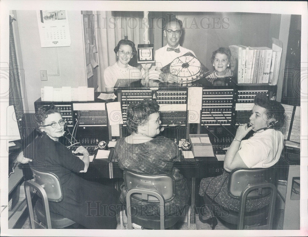 1960 St Petersburg, Florida Times Switchboard Operators Press Photo - Historic Images