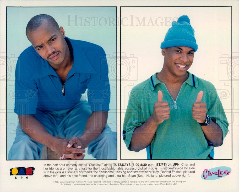 Undated Hollywood Actors Donald Faison/Sean Holland TV Show Clueless Press Photo - Historic Images