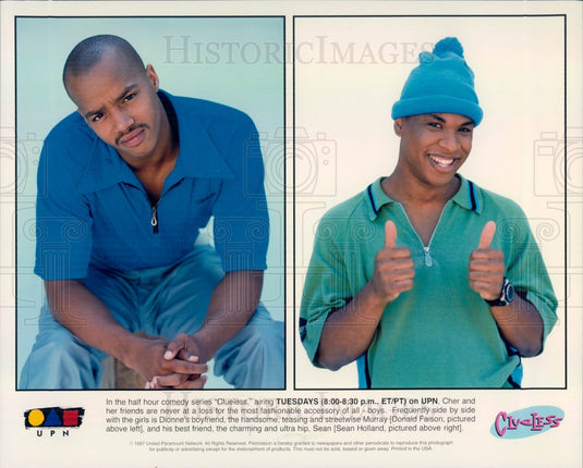 Undated Hollywood Actors Donald Faison/Sean Holland TV Show Clueless Press Photo - Historic Images