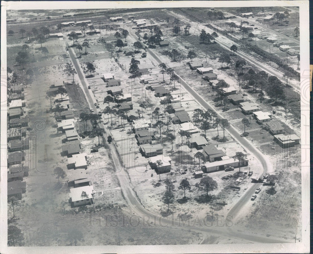 1953 St Petersburg, Florida Housing Construction Aerial View Press Photo - Historic Images