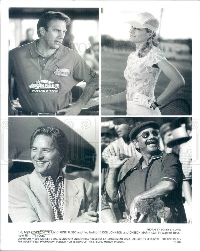 1996 Kevin Costner/Cheech Marin/Rene Russo/Don Johnson in Tin Cup Press Photo - Historic Images