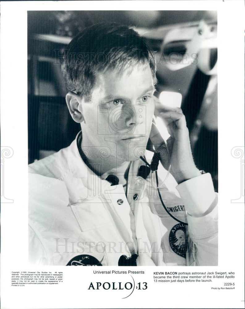 1995 American Hollywood Actor Kevin Bacon in Apollo 13 Press Photo - Historic Images