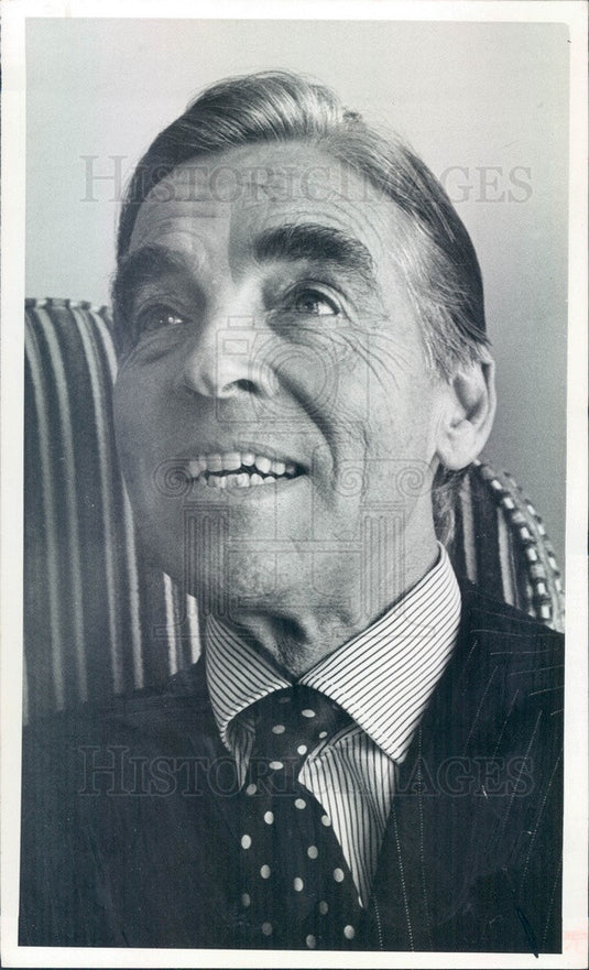 1975 American Hollywood Actor & Wall Street Authro Richard Ney Press Photo - Historic Images