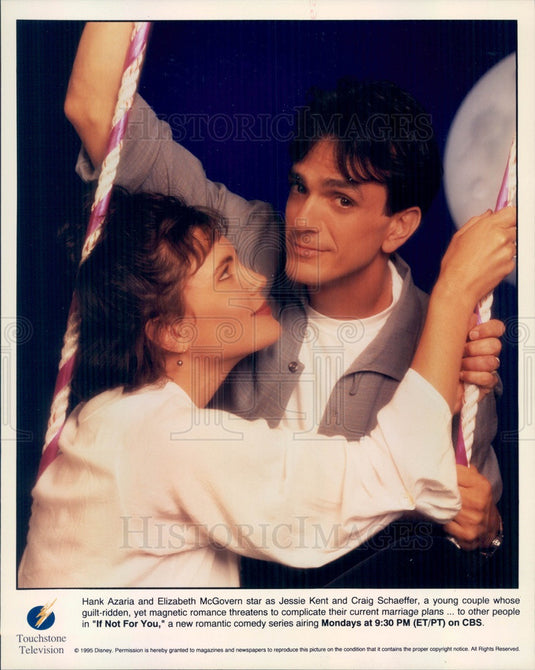 1995 Actors Hank Azaria & Elizabeth McGovern TV Show If Not For You Press Photo - Historic Images