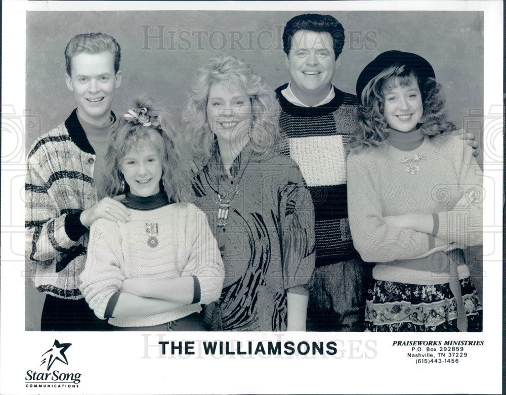 1990 Gospel Music Group The Williamsons Press Photo - Historic Images