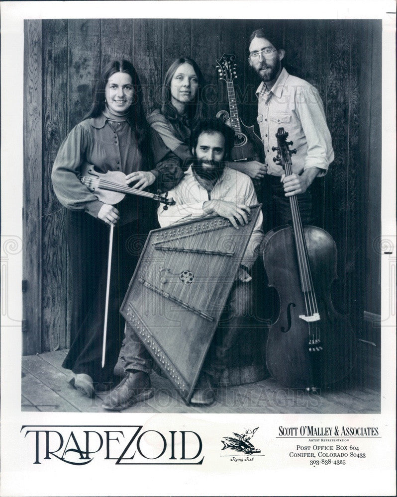 1980 American Folk Music Group Trapezoid Press Photo - Historic Images