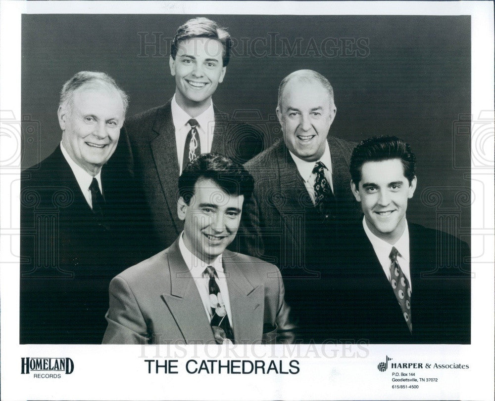 1996 Southern Gospel Music Group The Cathedrals Press Photo - Historic Images