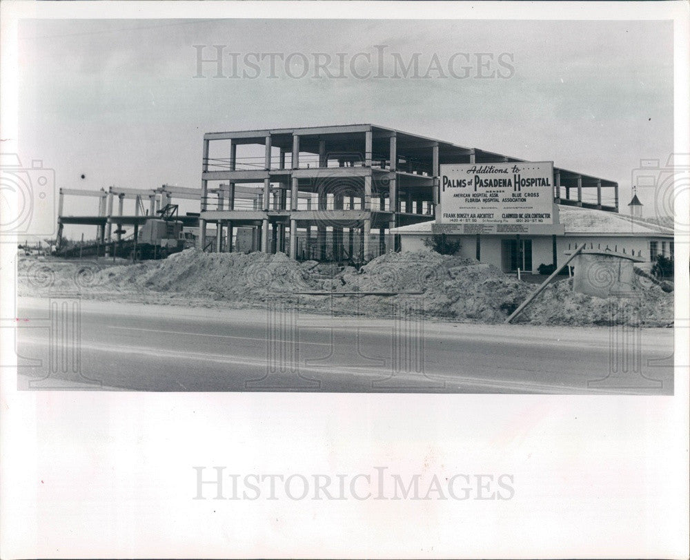 1965 St. Petersburg Florida Palms of Pasadena Hospital Addition Press Photo - Historic Images