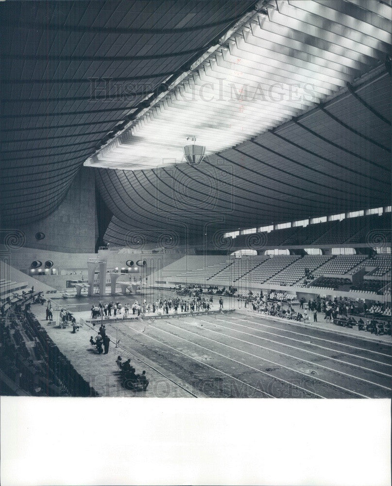 1965 Tokyo, Japan National Indoor Gymnasium for 18th Olympiad Press Photo - Historic Images