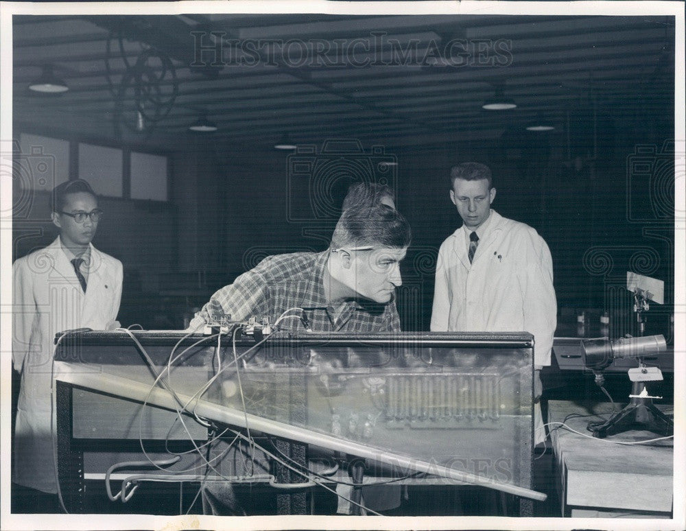 1956 Chicago, Illinois Argonne National Laboratory Researchers Press Photo - Historic Images